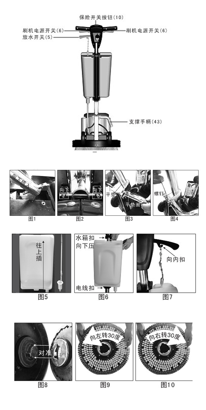 多功能刷地机BF521 吸尘器 酒店清洁器 JJHOME酒店用品1号店