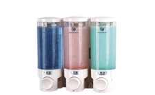 三头手动皂液器(白色) CD-3006A  300mlX3 酒店客房卫浴配套